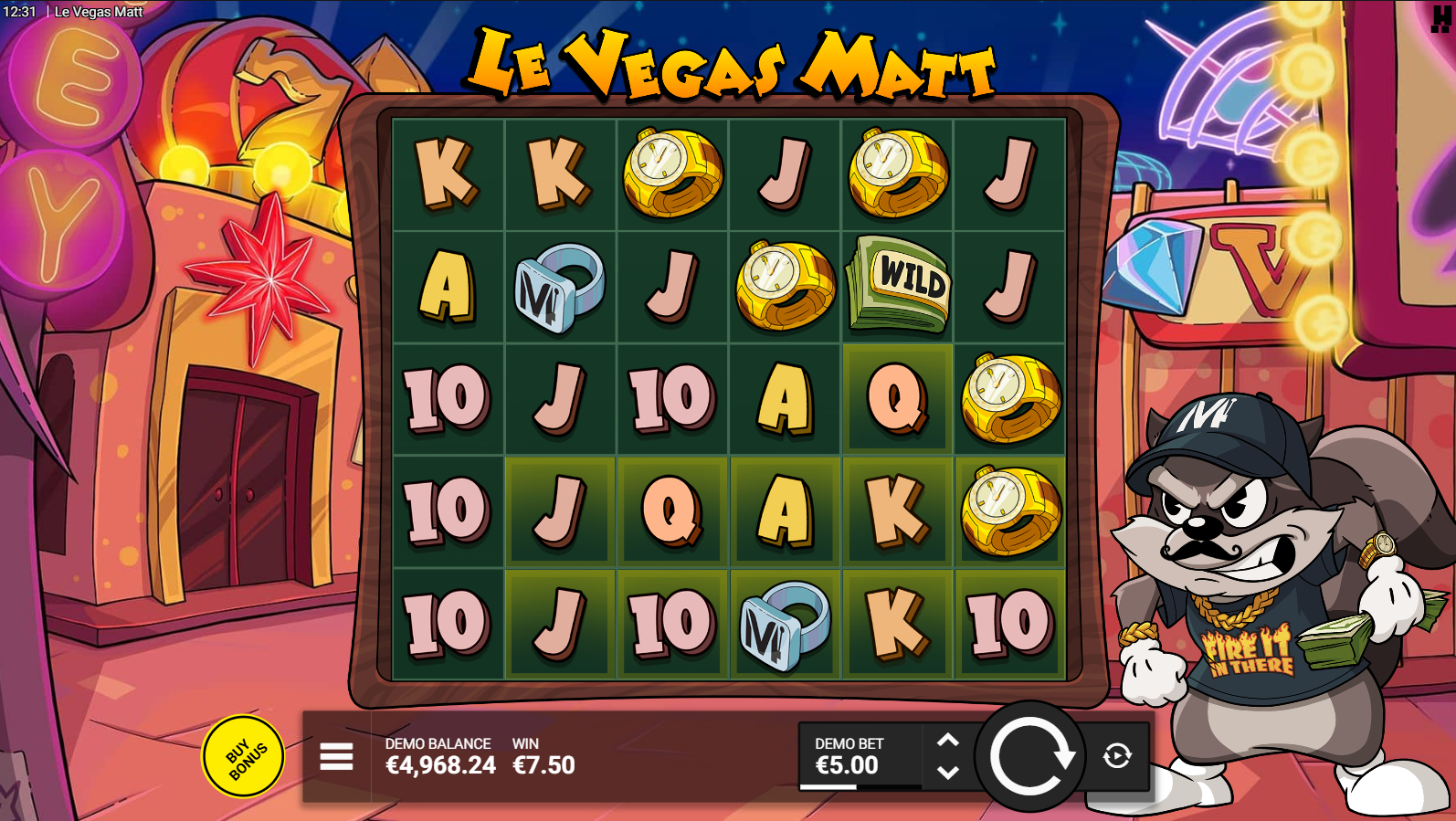 Le Vegas Matt base game