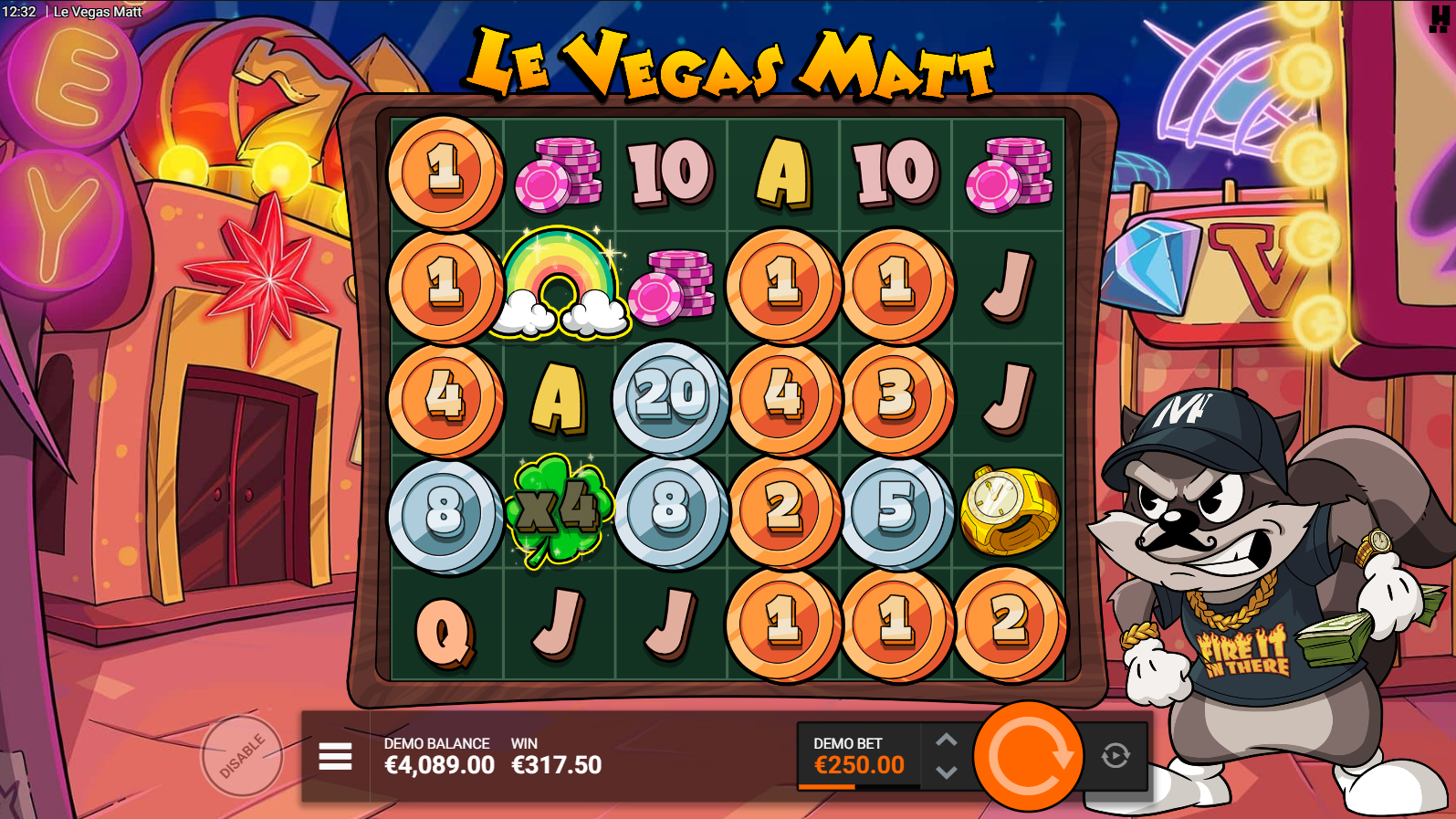 Le Vegas Matt Rainbow FeatureSpins