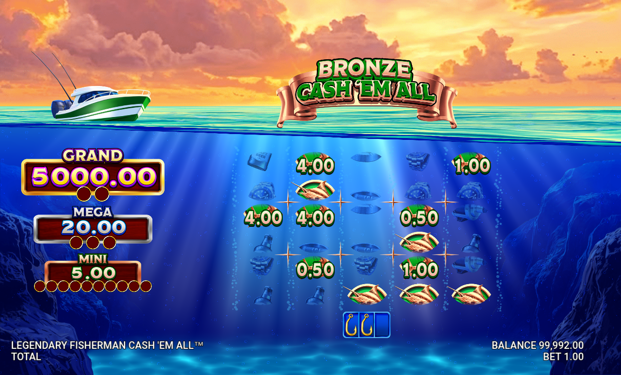 Legendary Fisherman Cash 'Em All Cash 'Em All Spins round