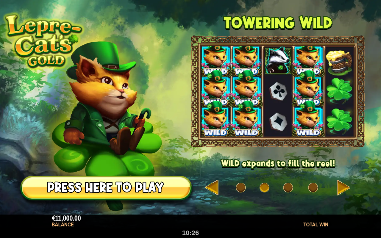 Leprecat's Gold information screen