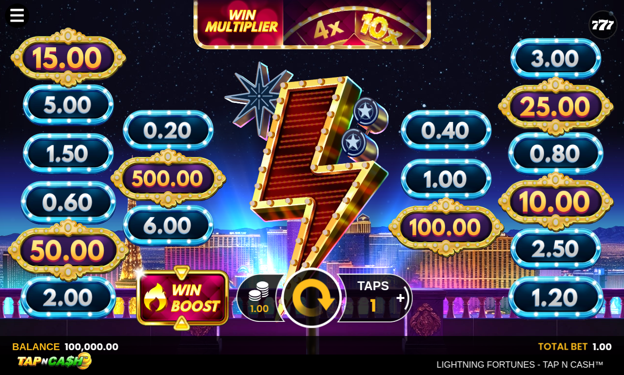 Lightning Fortunes - Tap n Cash base game
