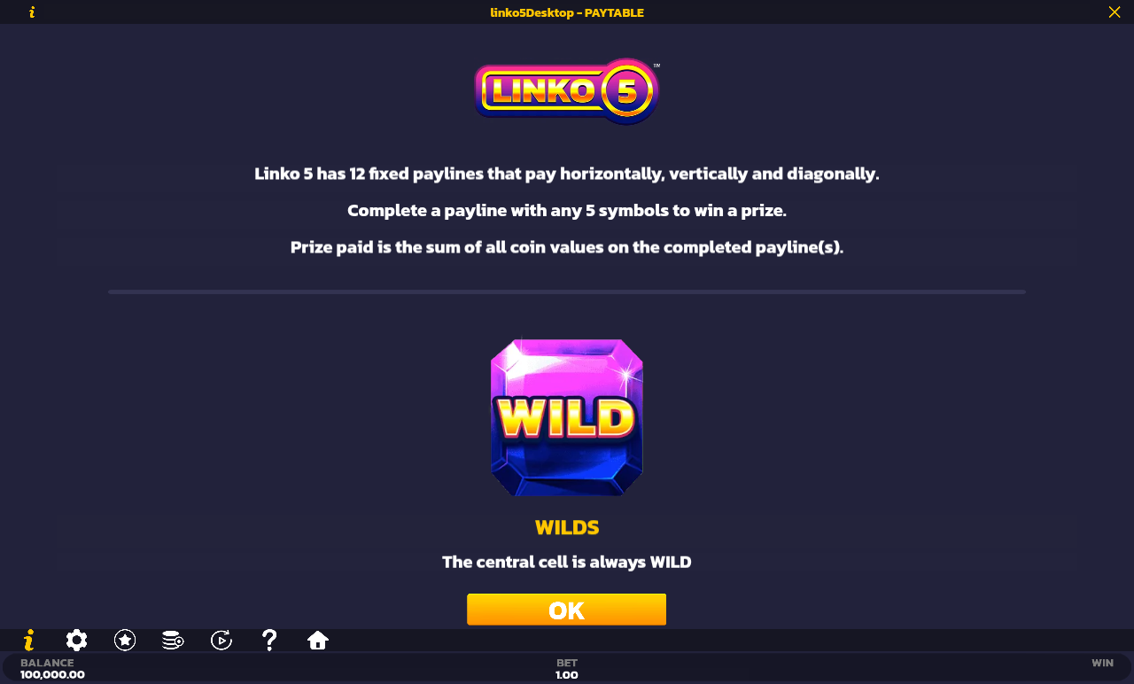 Linko 5 information screen