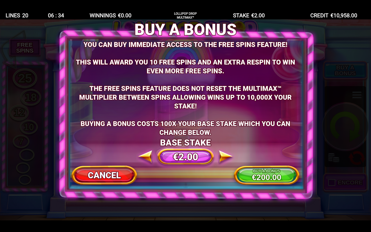 Lollipop Drop MultiMax bonus buy