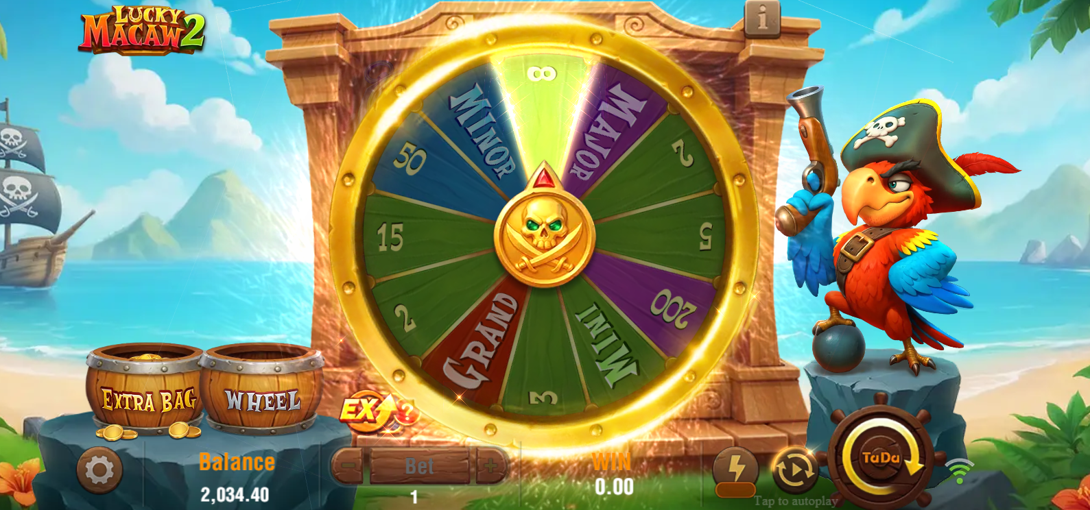 Lucky Macaw 2 Wheel Bonus