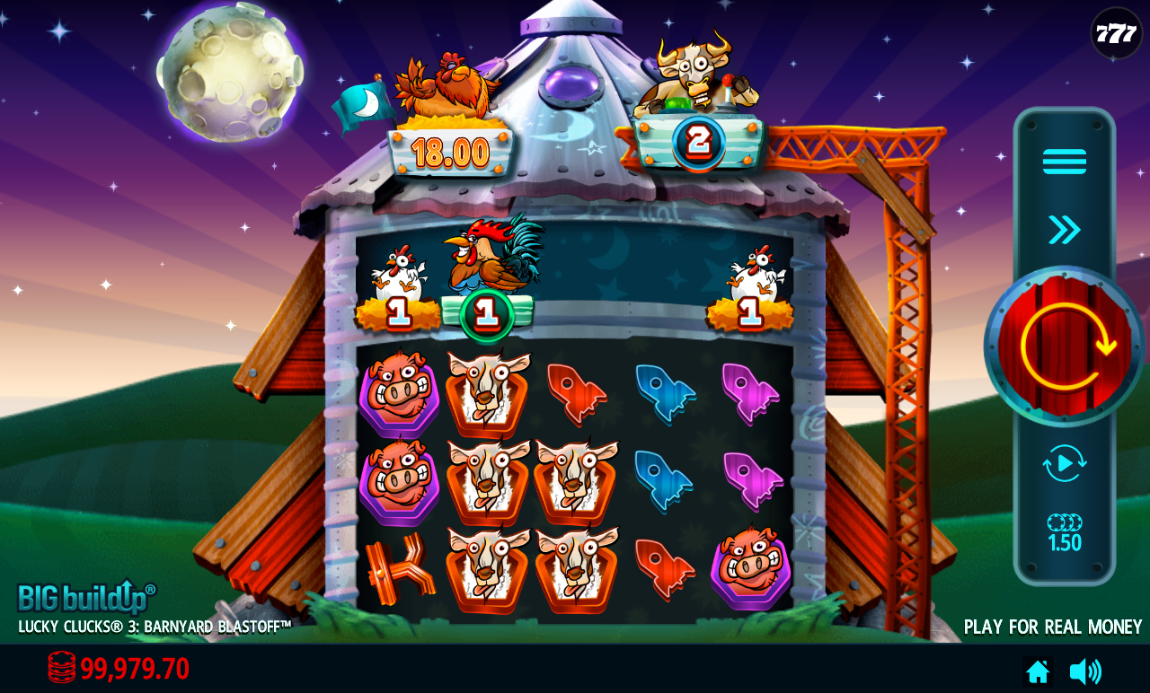 Lucky Clucks 3: Barnyard Blastoff gameplay
