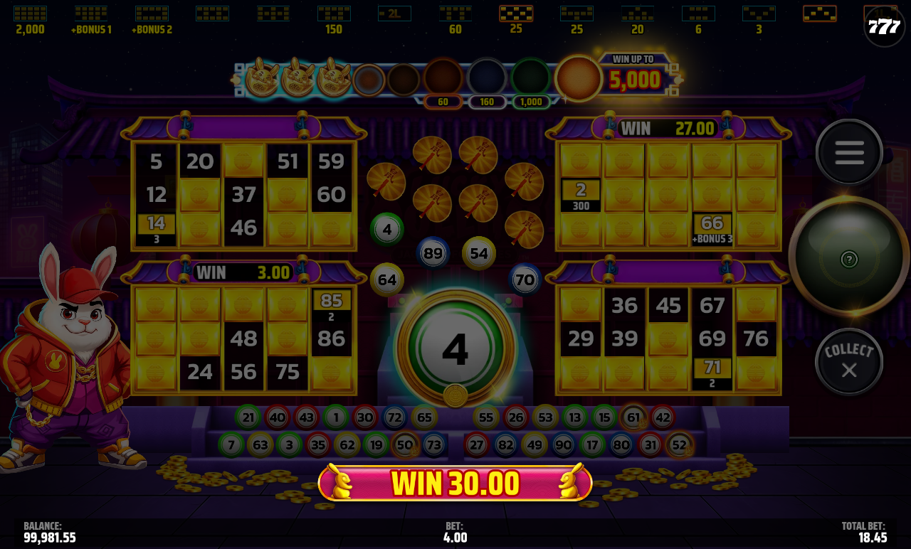Lucky Coelho Jackpot Fortunes gameplay