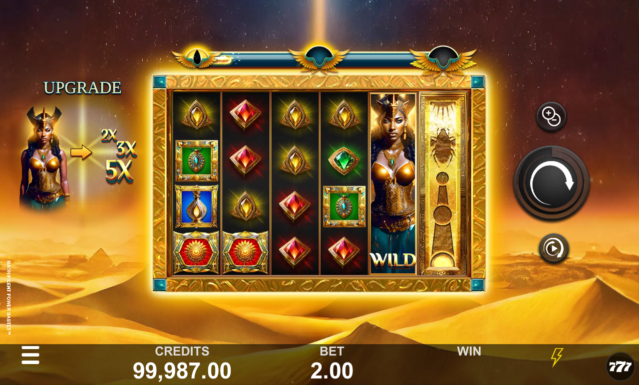 Magnificent Power Bastet free spins gameplay