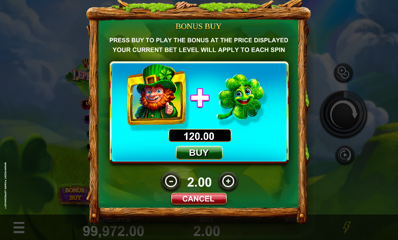 Magnificent Power Leprechaun bonus buy