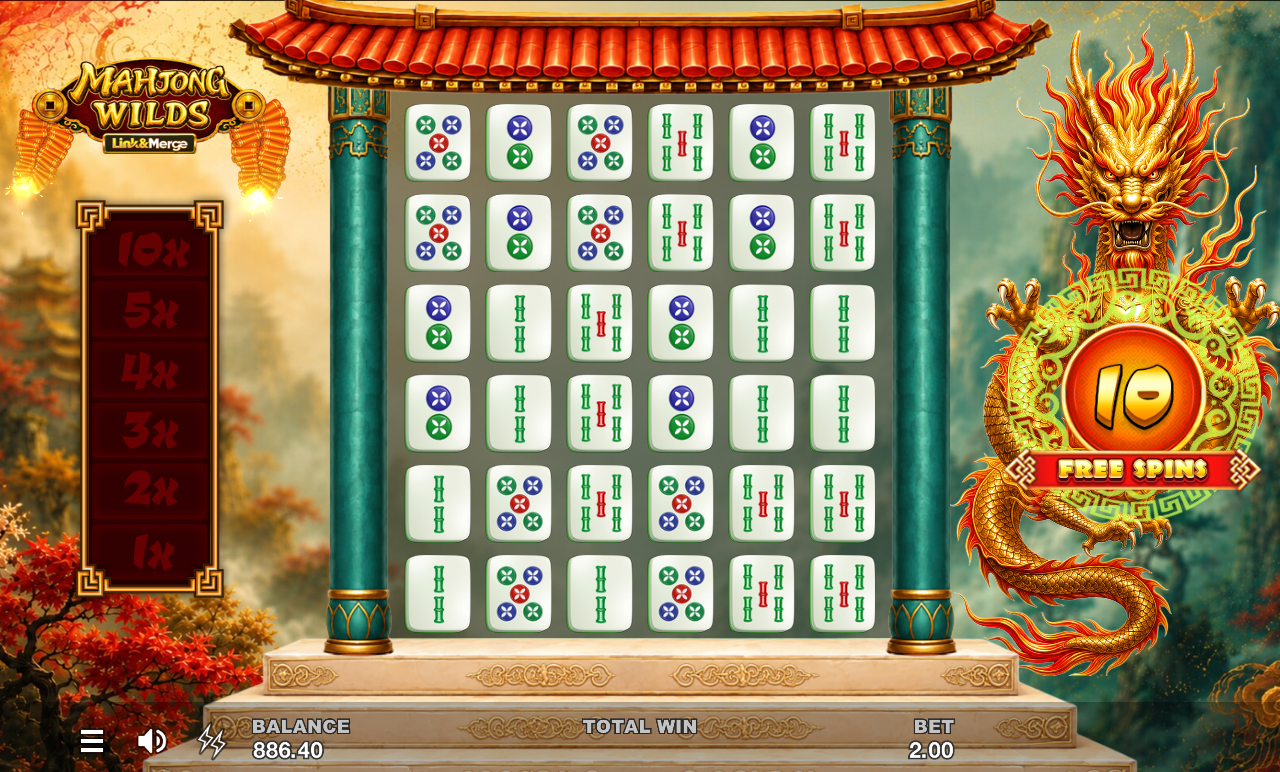 Mahjong Wilds Link&Merge bonus round