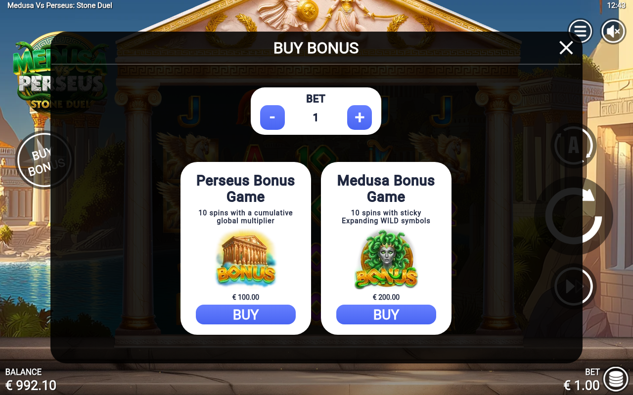 Medusa Vs Perseus bonus buy