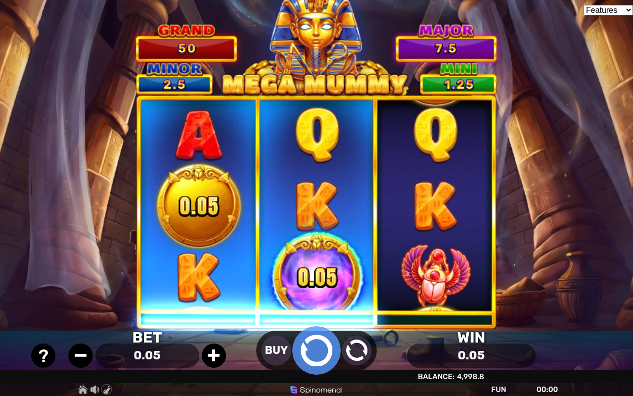Mega Mummy - Hold & Hit 3x3 gameplay