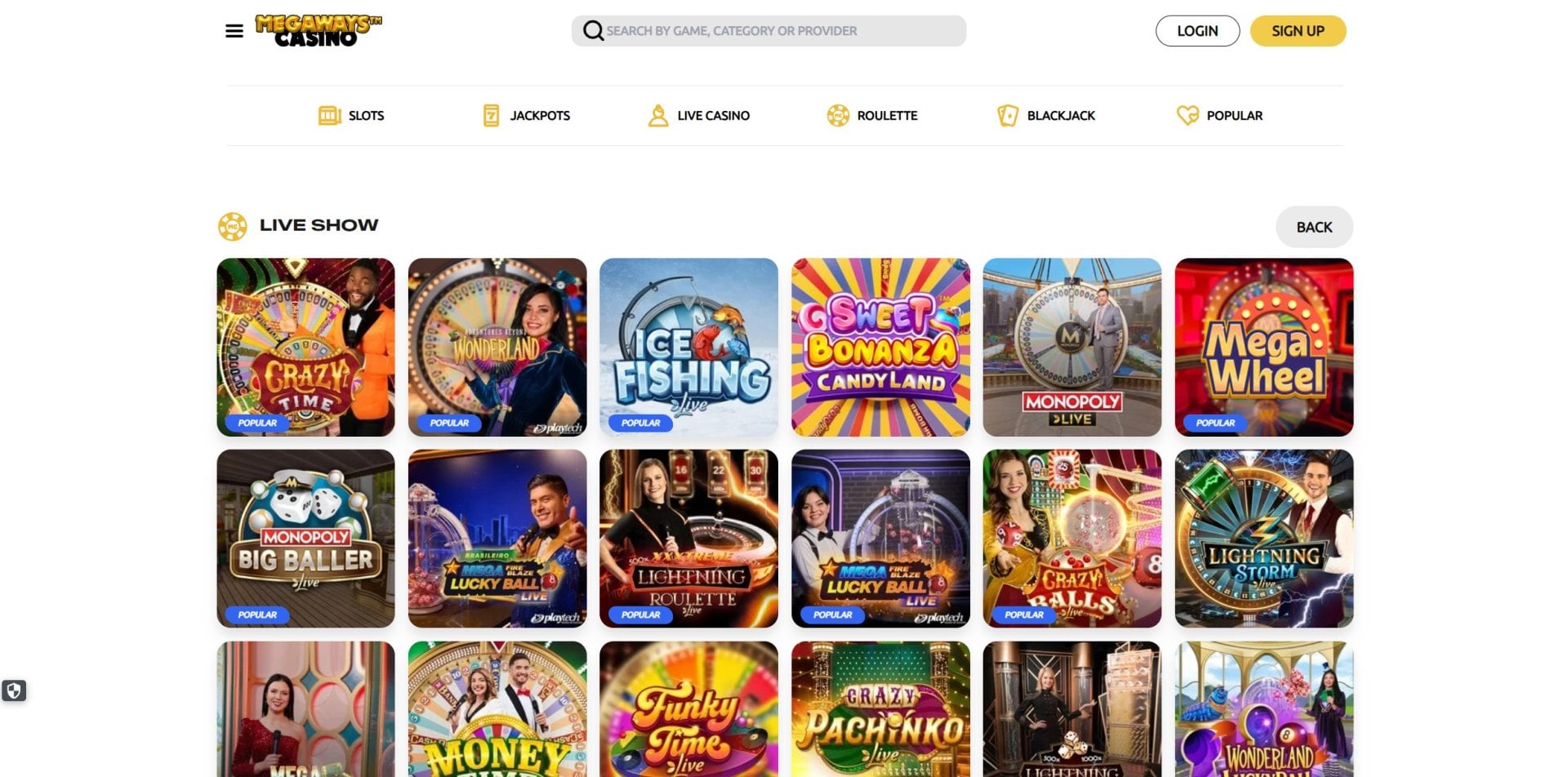 Megaways Casino Live Casino