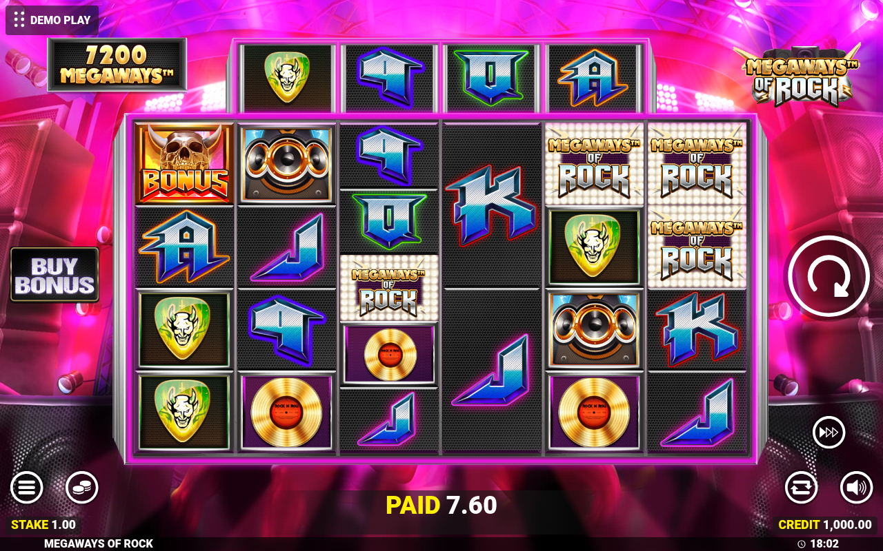 Megaways Of Rock gameplay