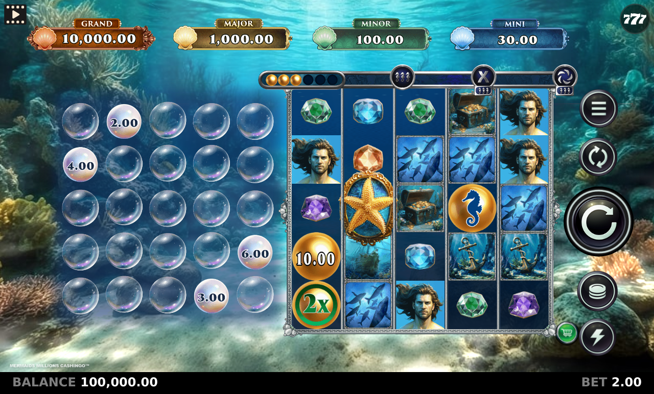Mermaids Millions Cashingo base game