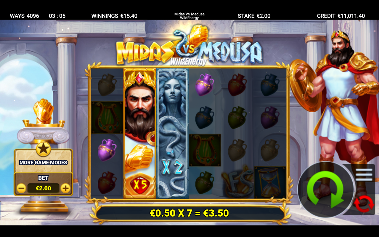Midas VS Medusa WildEnergy gameplay