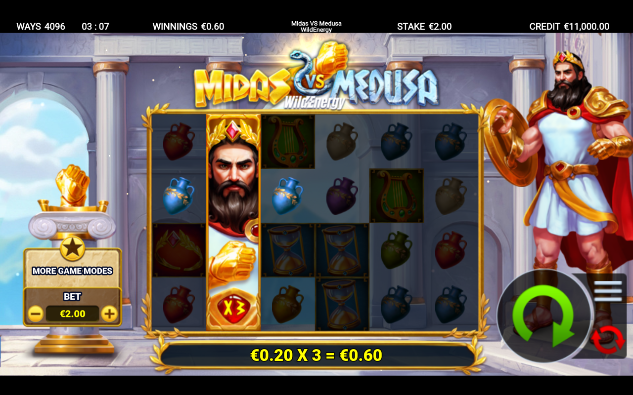 Midas VS Medusa WildEnergy gameplay