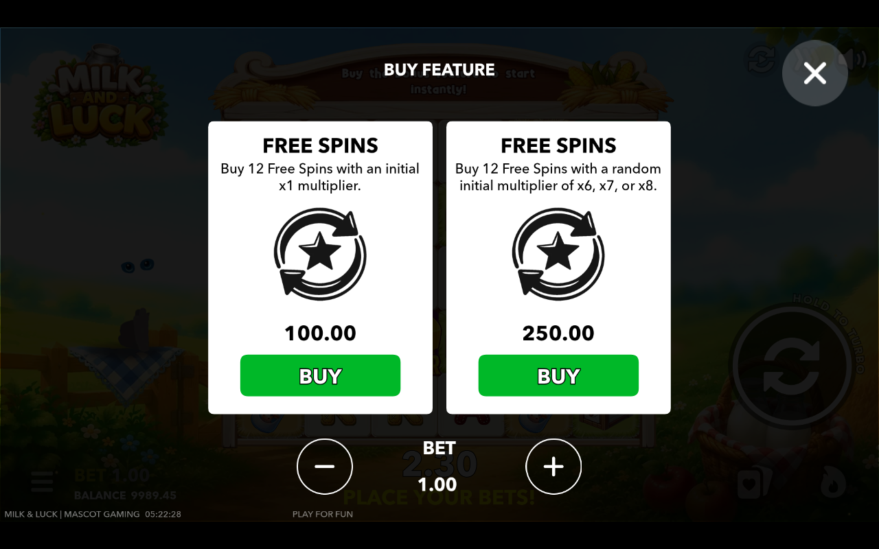 Milk and Luck bonus buy