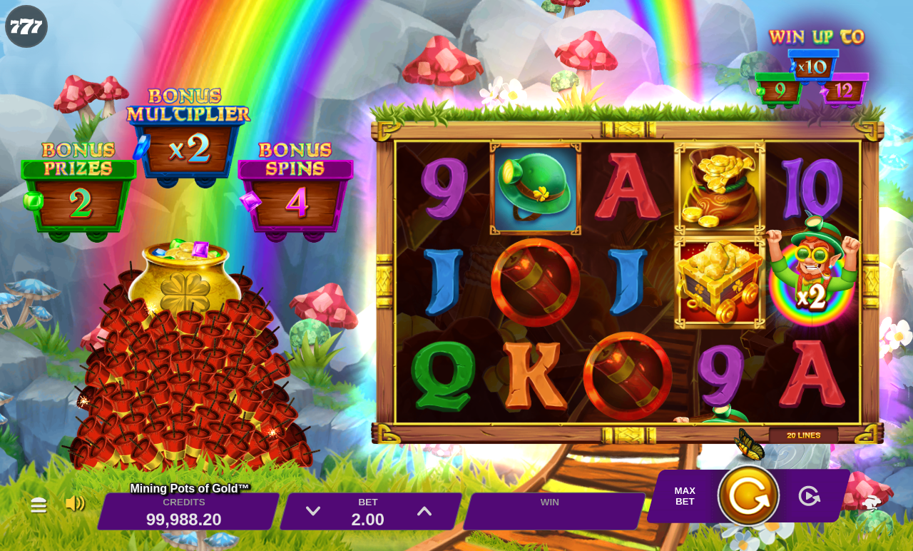 Mining Pots of Gold gameplay