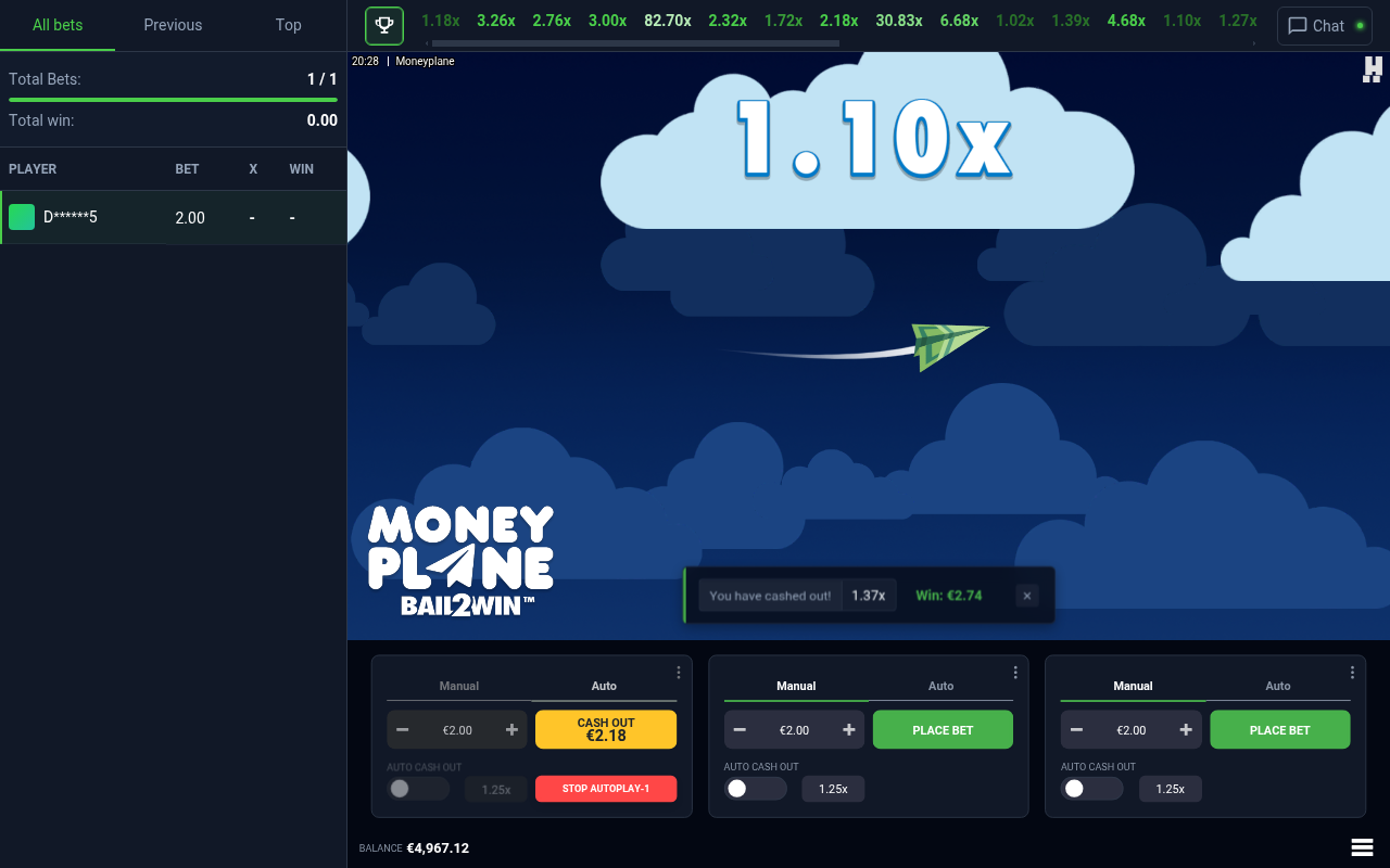 Moneyplane Bail2win gameplay