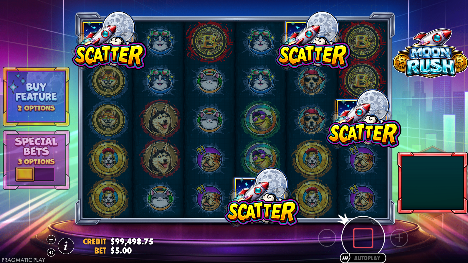 Moon Rush scatter symbols