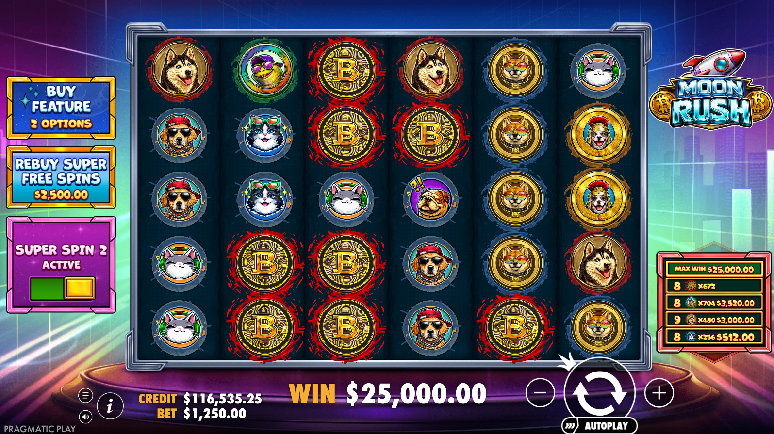 Moon Rush Super Spin 2 mode