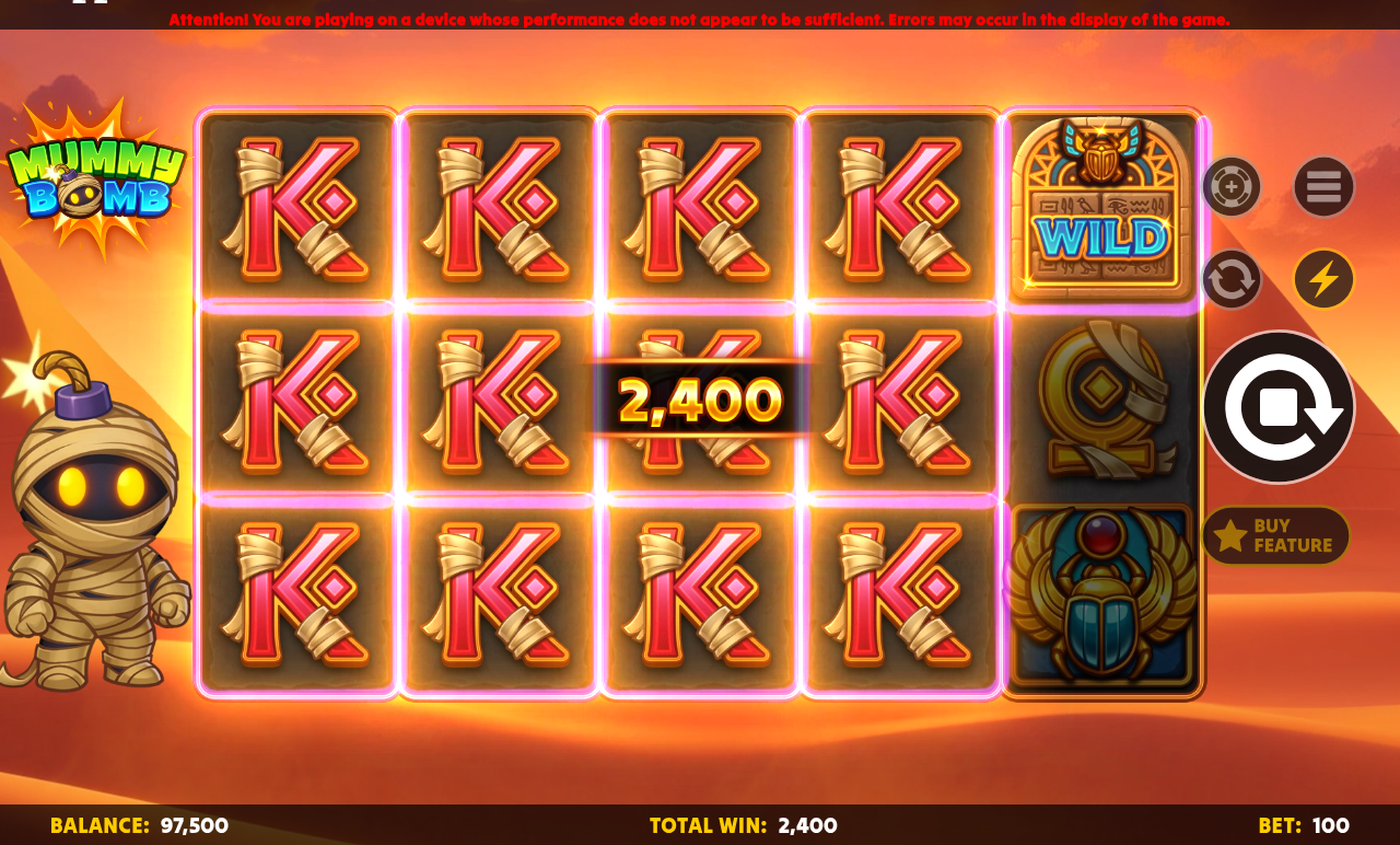 Mummy Bomb bonus round