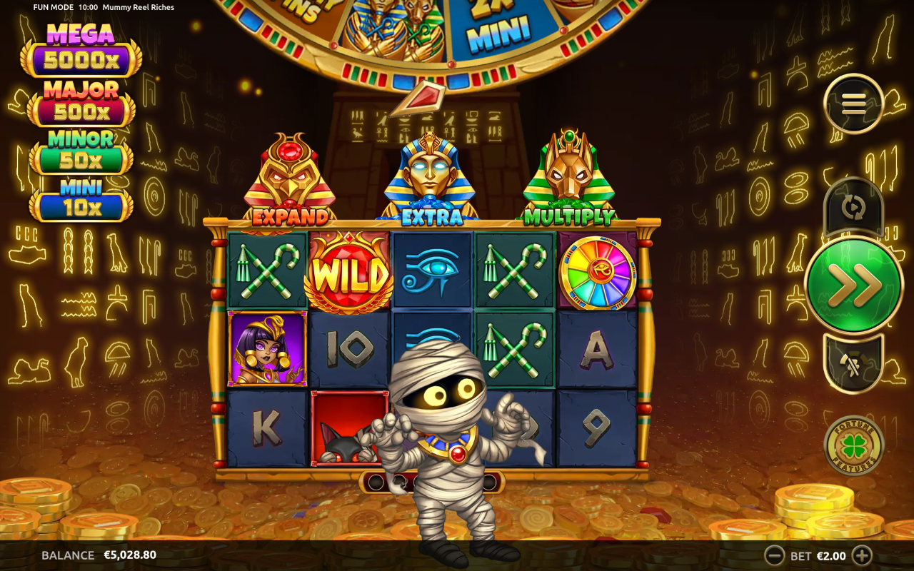 Mummy Reels Riches Four Leaf Gaming gameplay