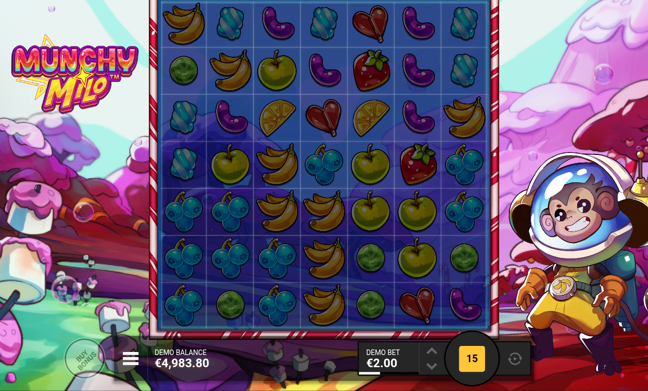Munchy Milo gameplay with FS scatter symbols