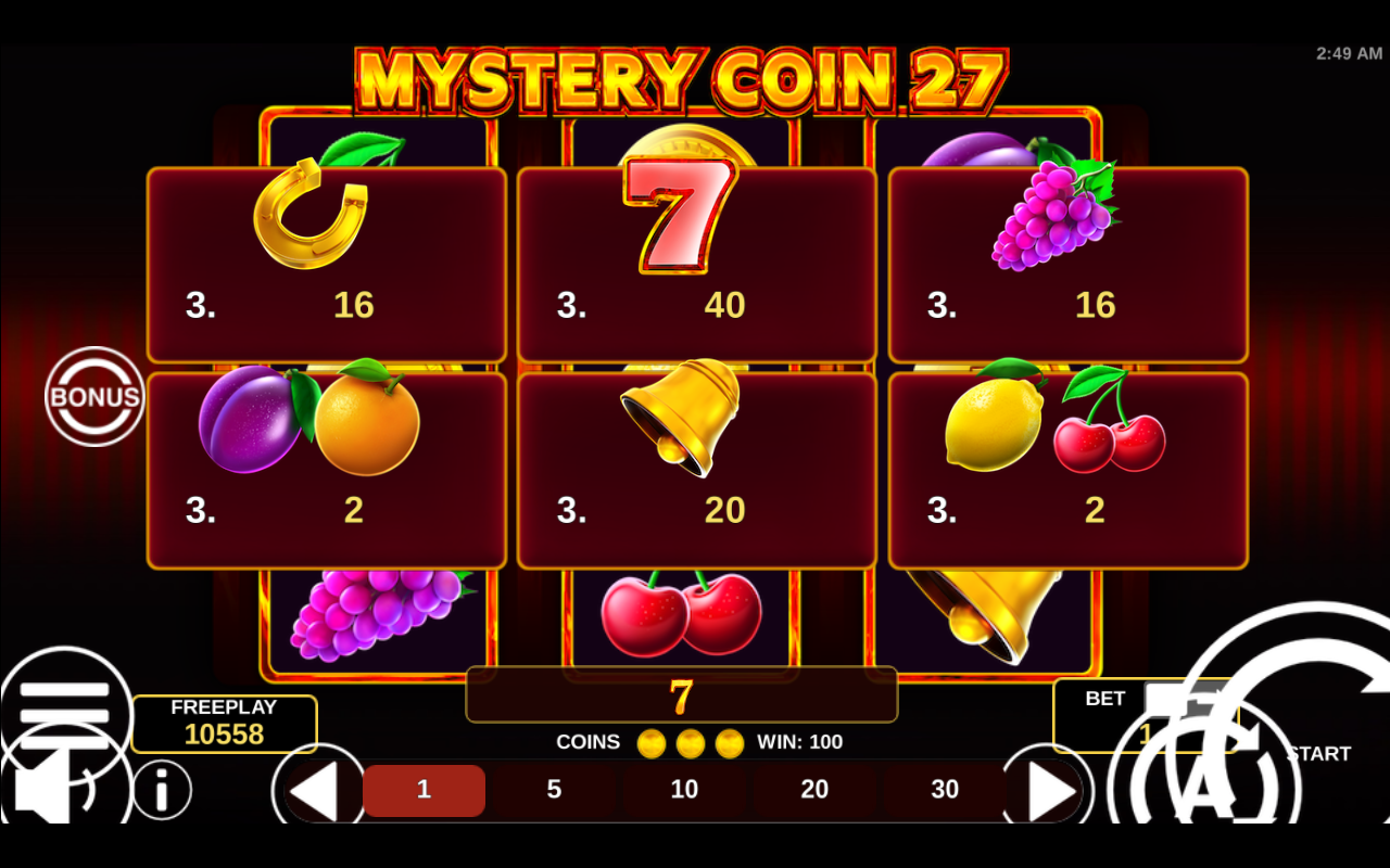 Mystery Coin 27 gameplay
