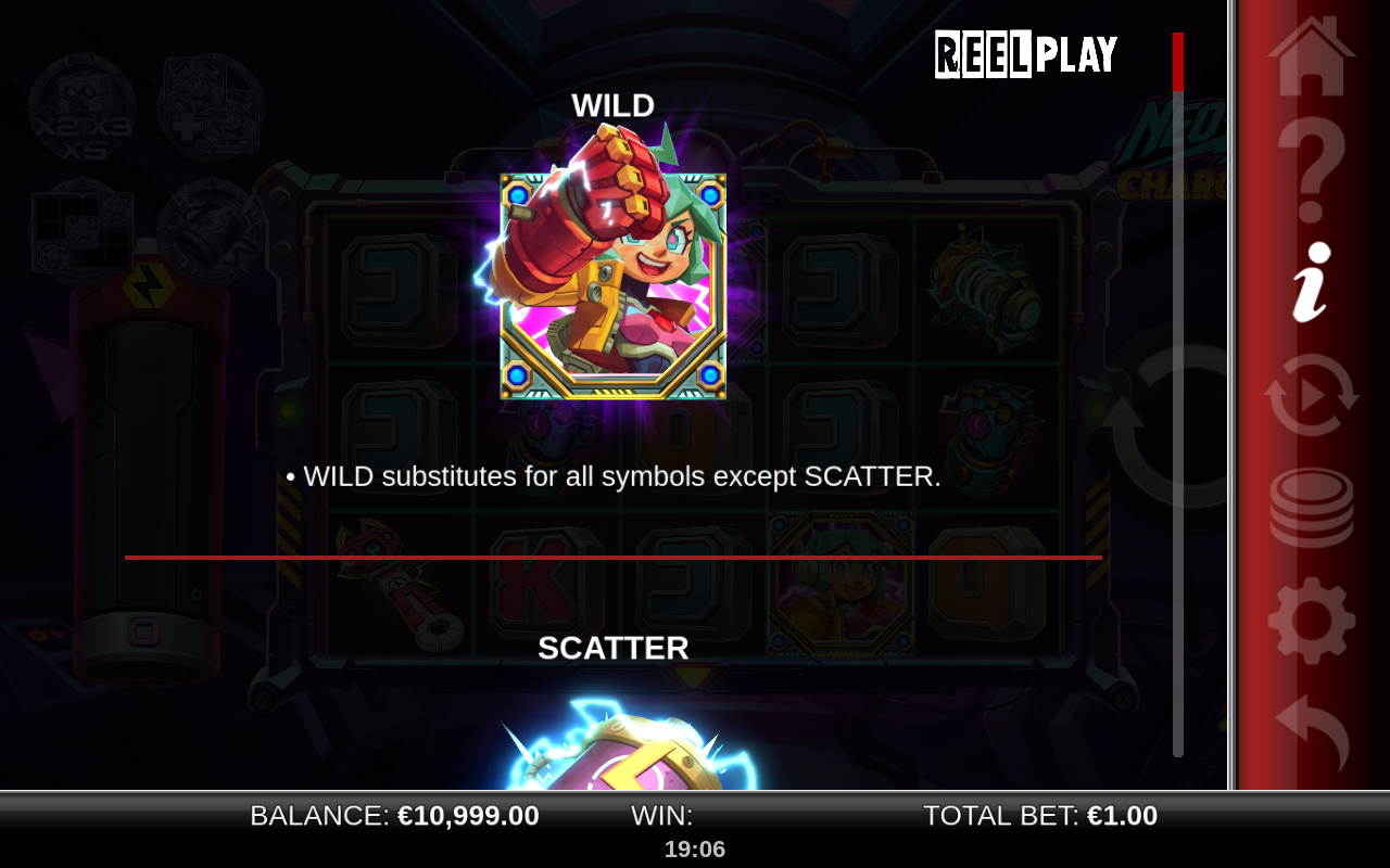 Neopunk Charge Up wild and scatter rules
