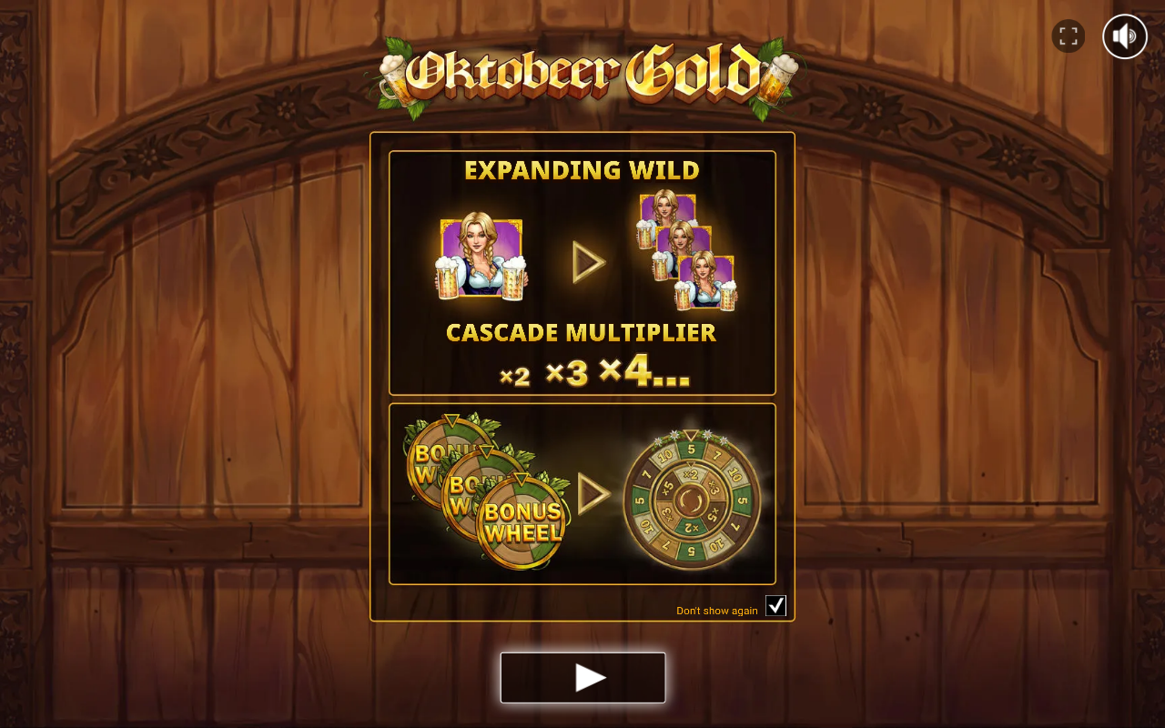 Oktobeer Gold information screen