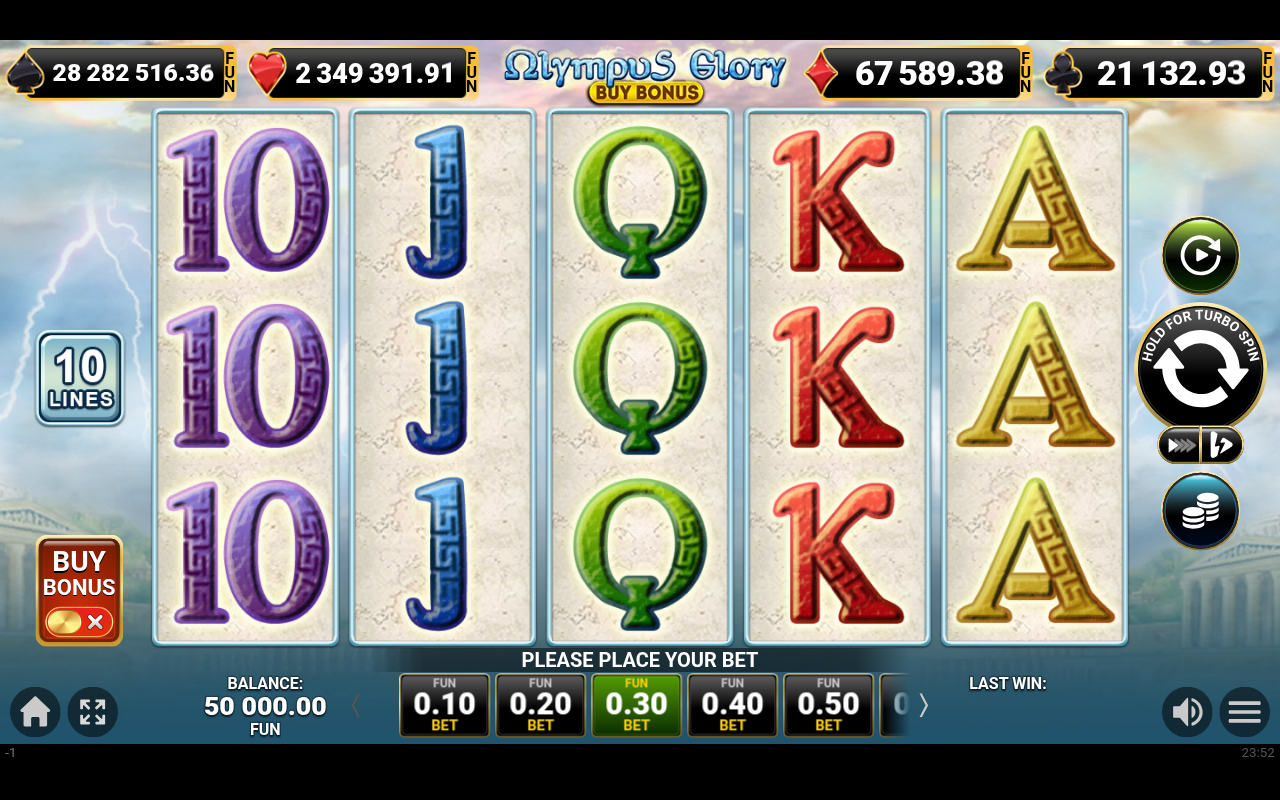 Olympus Glory Buy Bonus base game