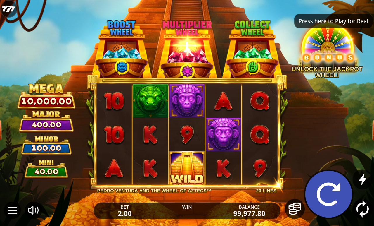 Pedro Ventura and the Wheel of Aztecs gameplay