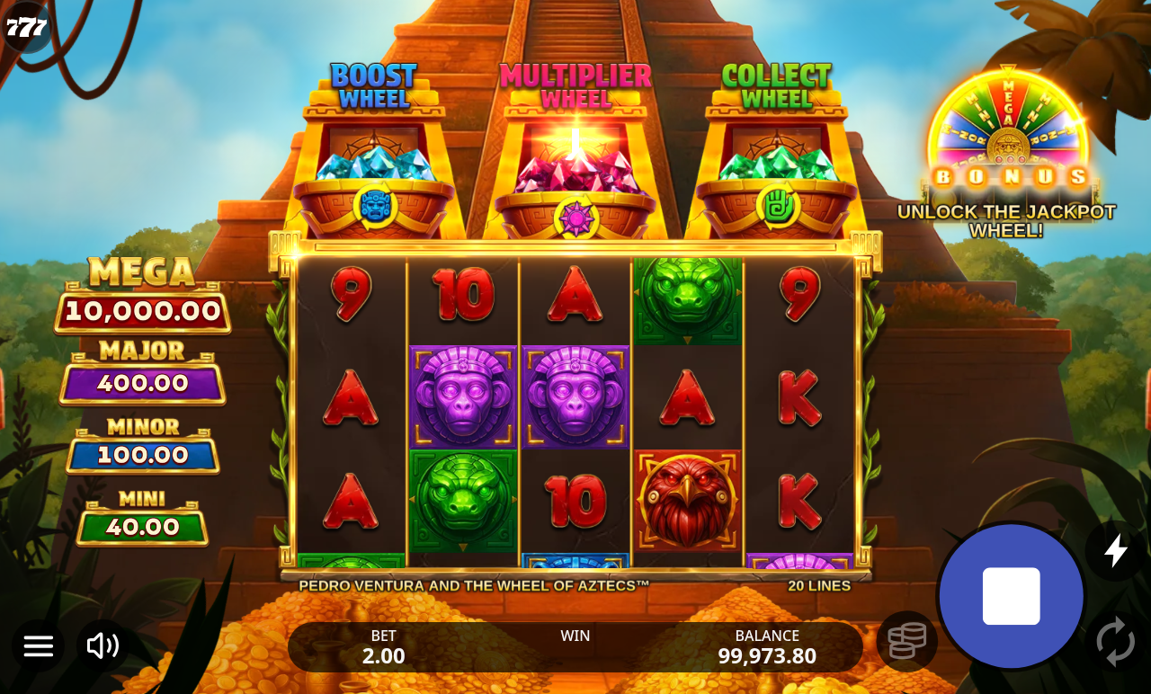 Pedro Ventura and the Wheel of Aztecs gameplay