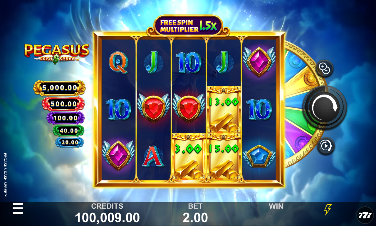 Pegasus Cash Spree gameplay