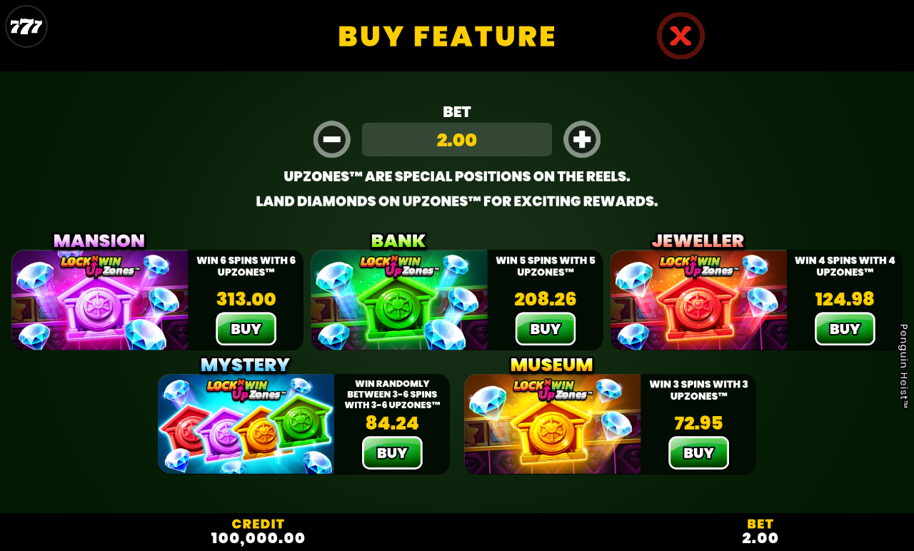 Penguin Heist bonus buy