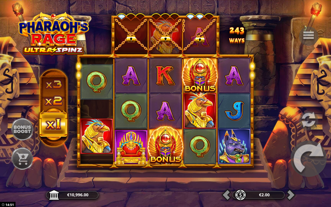 Pharaoh's Rage UltraSpinz gameplay