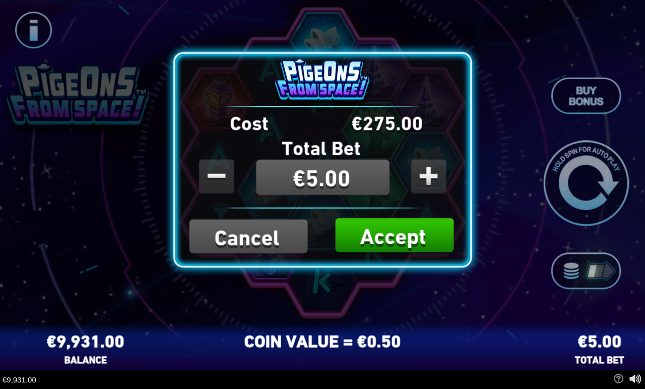 Pigeons from Space bonus buy