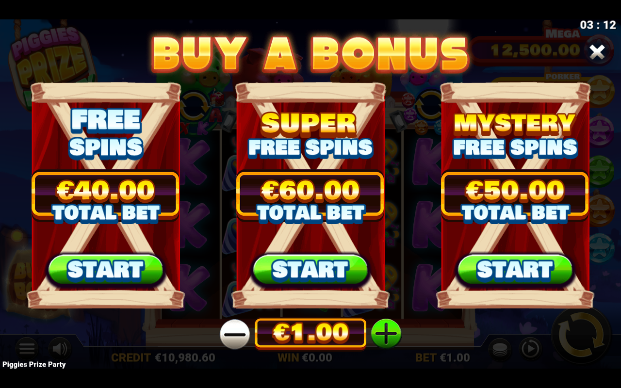 Piggies Prize Party bonus buy