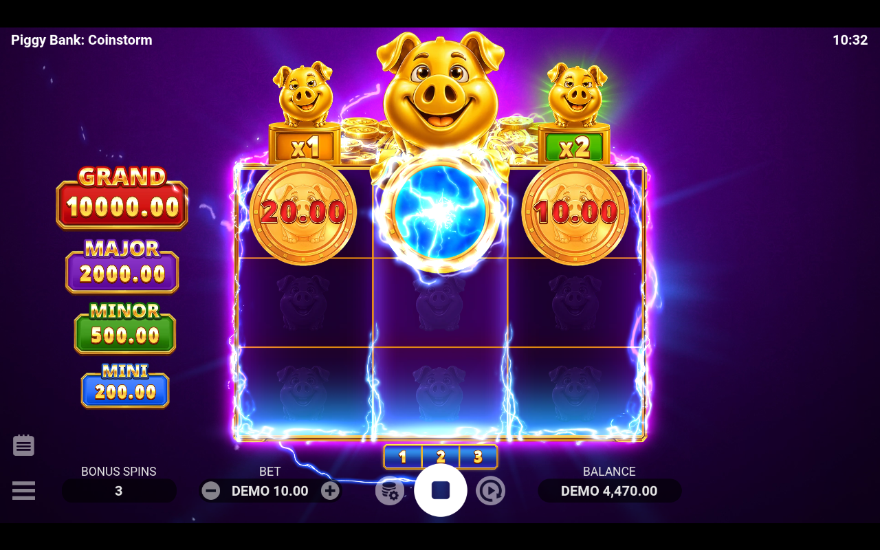 Piggy Bank: Coinstorm bonus round
