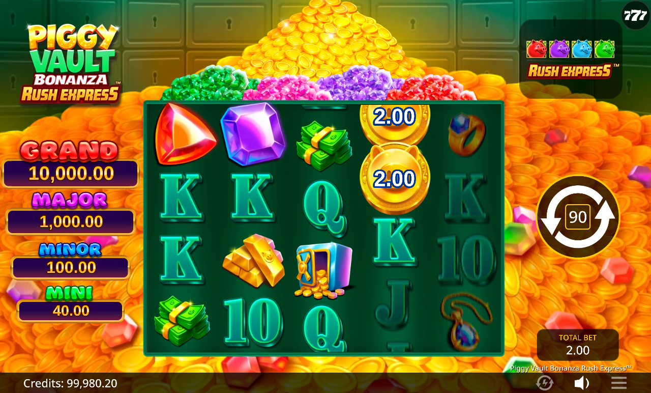 Piggy Vault Bonanza Rush Express gameplay