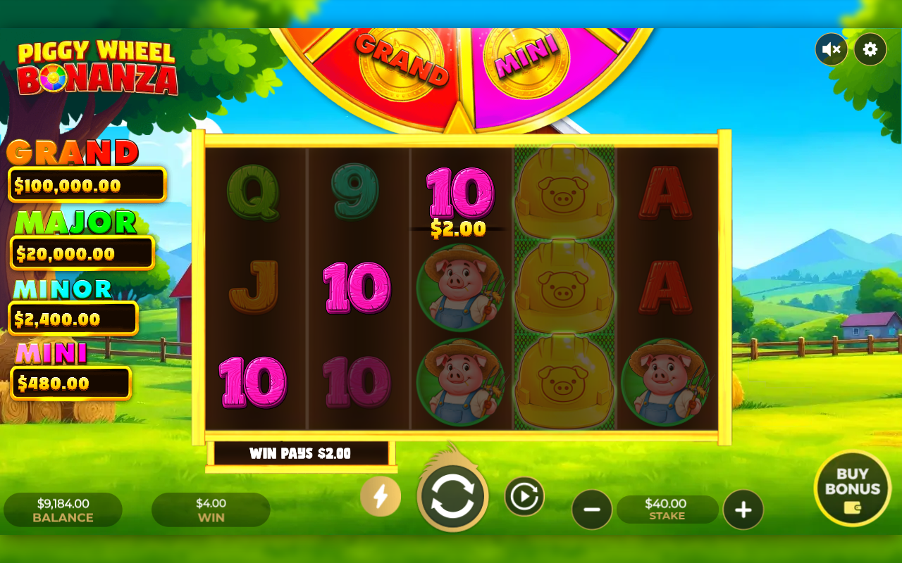 Piggy Wheel Bonanza gameplay