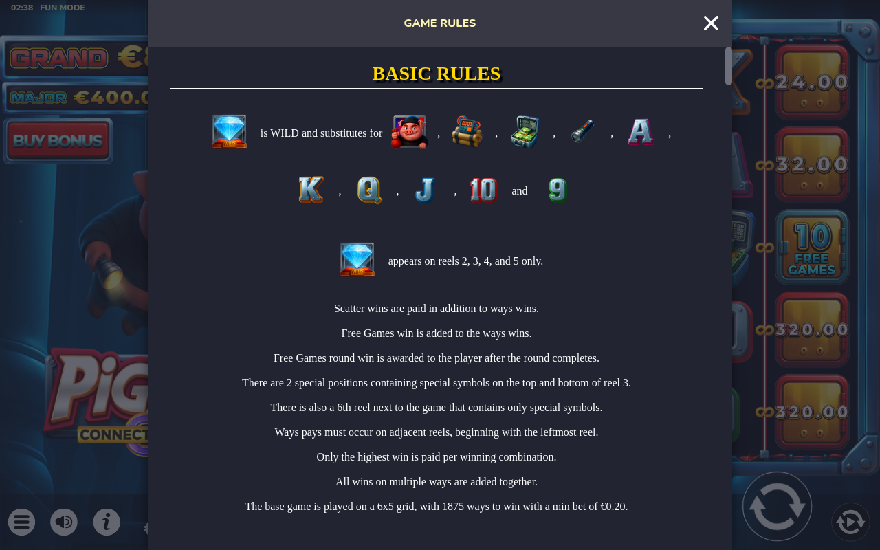 Pigster information screen