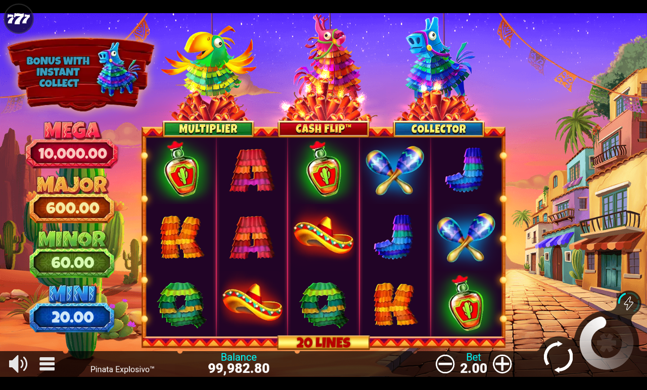 Pinata Explosivo bonus feature gameplay