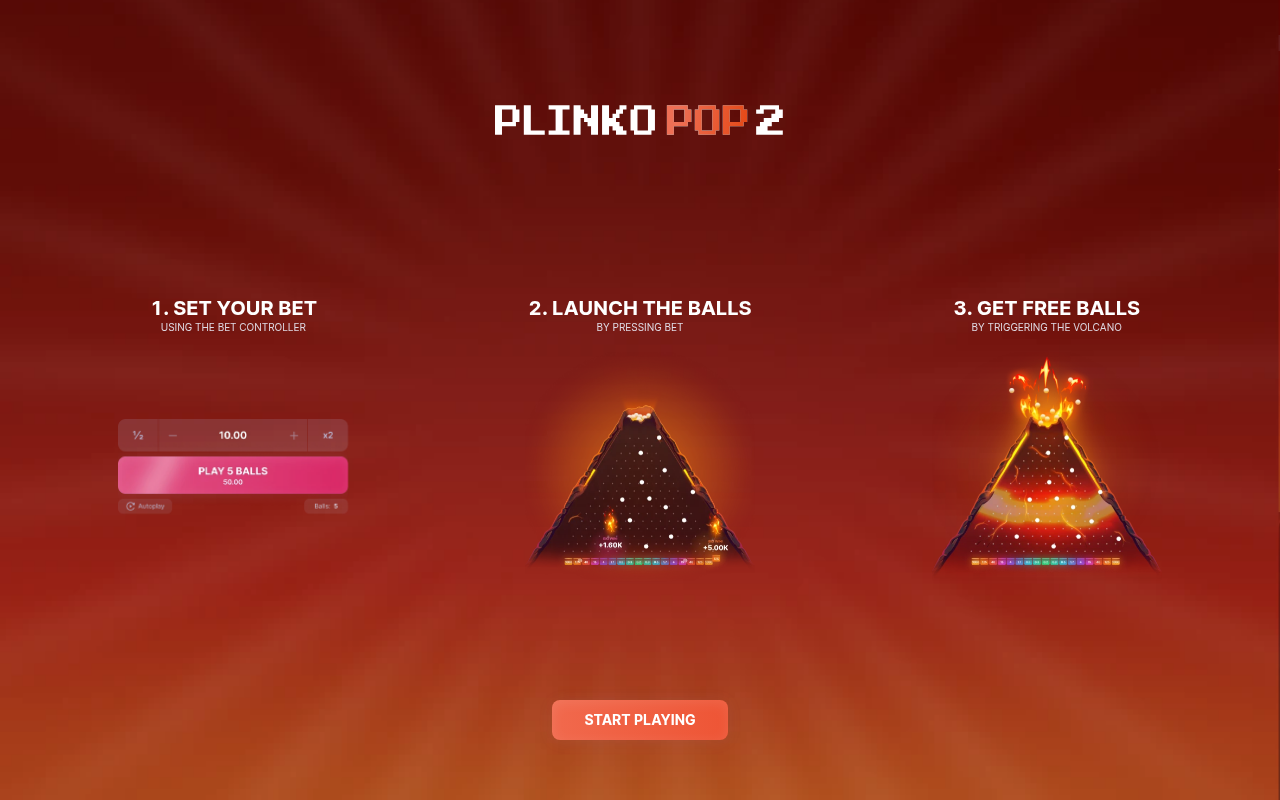 Plinko Pop 2 information screen