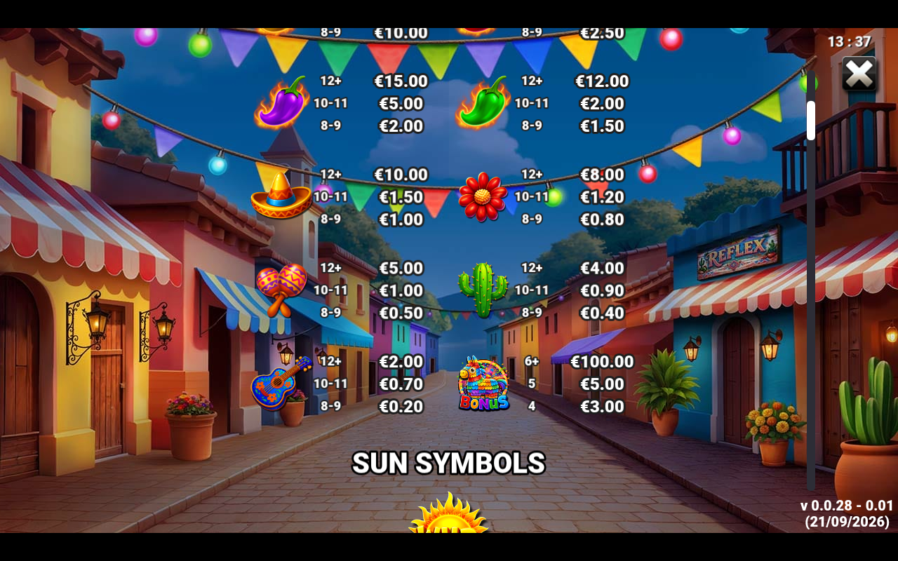 Poppin Pinatas information screen
