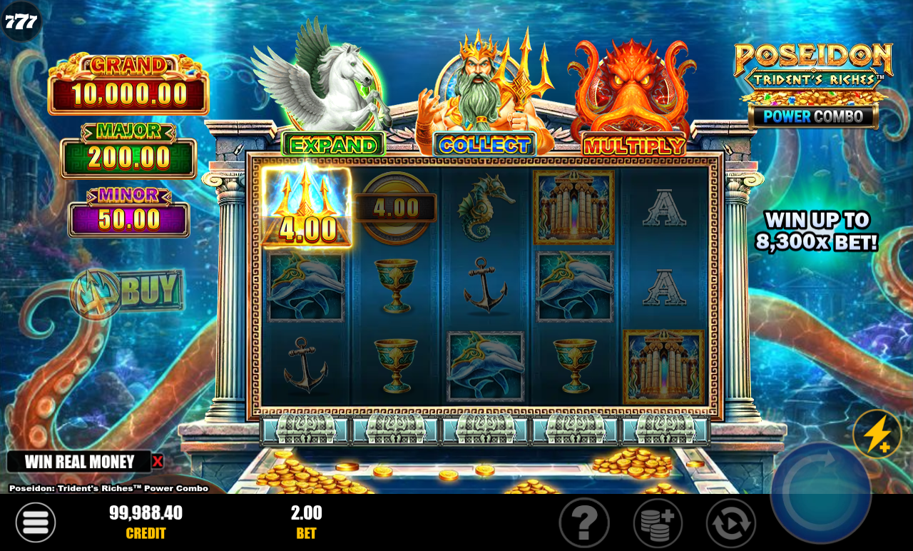 Poseidon: Trident's Riches Power Combo gameplay
