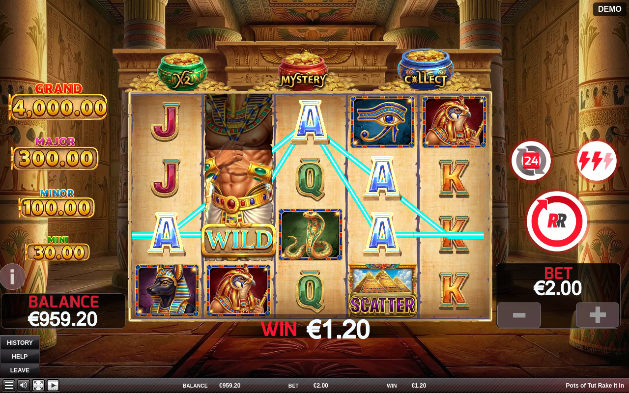Pots of Tut Rake It In gameplay