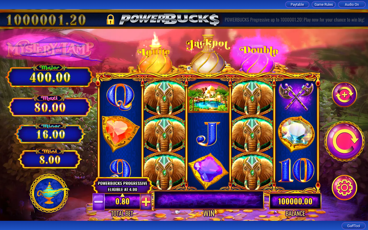 Powerbucks Mystery Of The Lamp Treasure Oasis base game
