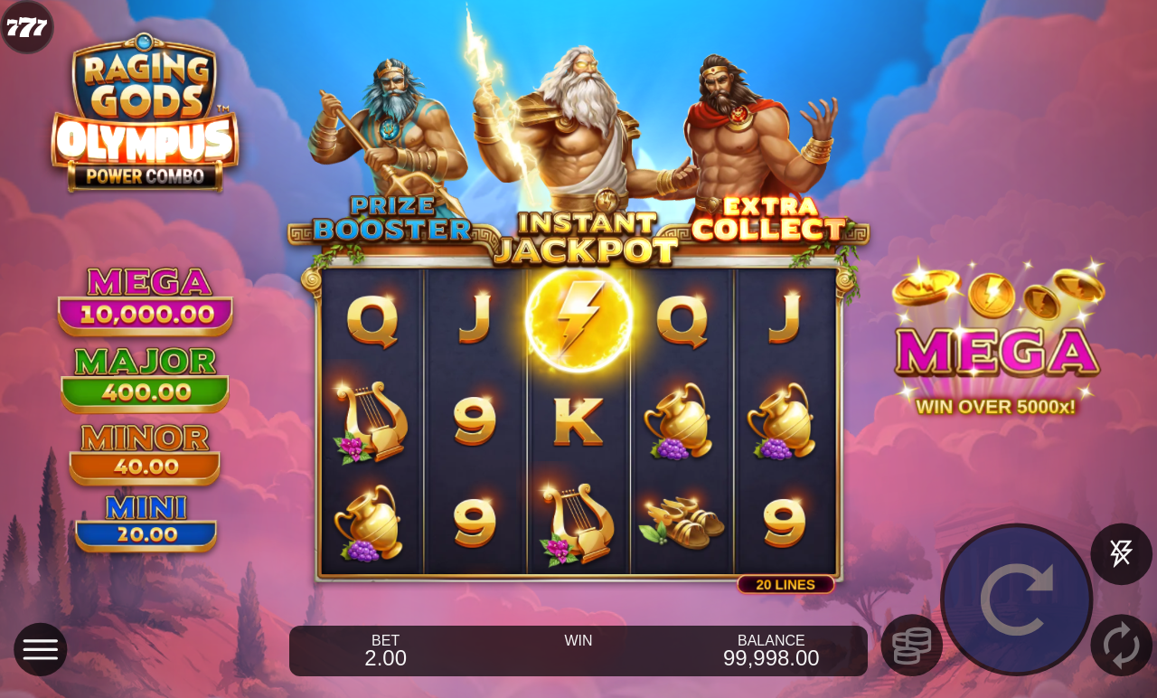 Raging Gods: Olympus Power Combo gameplay